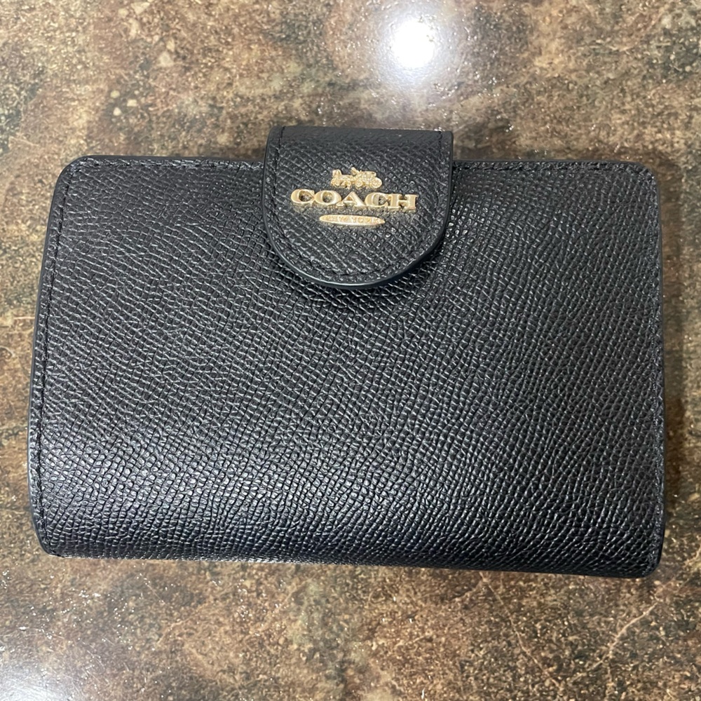 Coach Textured Black Leather Wallet